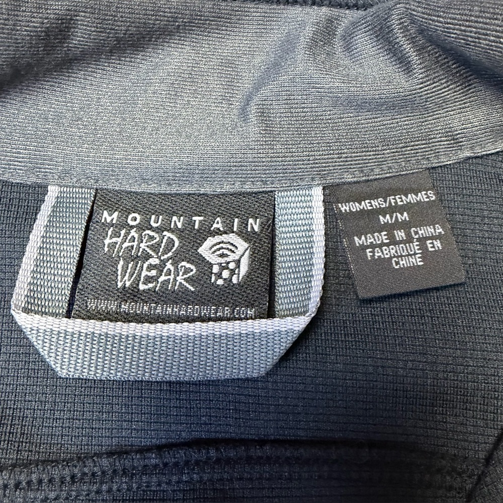 Mountain Hardwear Fleece Full Zip Jacket Women's Medium Outdoor Black Gray - Picture 2 of 13